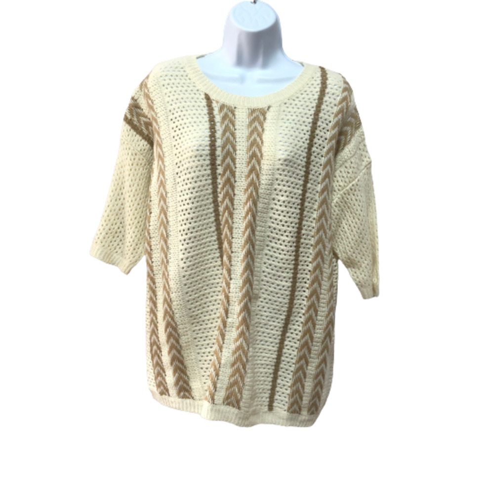 Ava Rose La Miel Cream Sweater Size Medium New